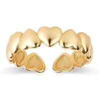 Elk & Bloom Women's 18K Gold Heart Band Stacking Ring