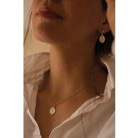 Elk & Bloom Women's 18K Gold Plated Silver Coin Stud Earrings