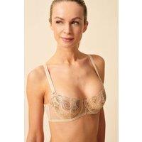 Gossard Women's VIP Fleur D'Or Non Padded Demi Balconette Bra - Gold | Size: 42B