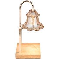 H&O Direct Height Adjustable Dimming Candle Warmer Lamp in Gold