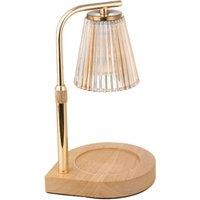 H&O Direct Height Adjustable Dimming Candle Warmer Lamp in Gold