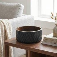 Garden Greatness Urban Matt Carved Bowl Decoration in Black | Size: 1 Pack