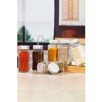 Living and Home 24/12Pcs Glass Spice Jars Spice Bottle Salt Seasoning Jars with Metal Screw Lid in Clear | Size: 24 Pack