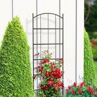 Primrose Modern Farmhouse Trellis Black with Copper Accent Finial Balls 190cm