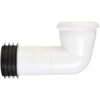 Securplumb Angled Toilet Pan Connector in White