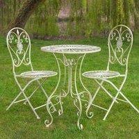 Ascalon Design Ltd Blaisdon Bistro Set - 3pc - L60 x W60 x H73 cm - Cream
