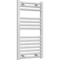 Bathroom Kingdom Diva White Straight Heated Towel Rail 800x400