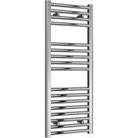 Bathroom Kingdom Diva Chrome Straight Heated Towel Rail 1000x400 in Silver