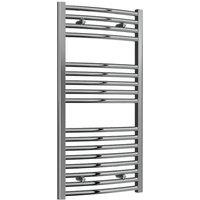 Bathroom Kingdom Diva Chrome Straight Heated Towel Rail 1000x400 in Silver