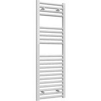 Bathroom Kingdom Diva White Straight Heated Towel Rail 1200x400