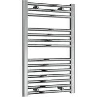 Bathroom Kingdom Diva Chrome Straight Heated Towel Rail 800x500 in Silver