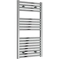 Bathroom Kingdom Diva Chrome Straight Heated Towel Rail 1000x500 in Silver