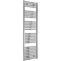 Bathroom Kingdom Diva Chrome Straight Heated Towel Rail 1800x500 in Silver