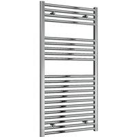 Bathroom Kingdom Diva Chrome Straight Heated Towel Rail 1200x600 in Silver