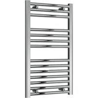 Bathroom Kingdom Diva Chrome Straight Heated Towel Rail 800x450 in Silver