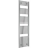 Bathroom Kingdom Diva Chrome Straight Heated Towel Rail 1800x450 in Silver