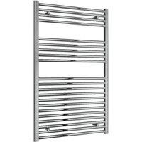 Bathroom Kingdom Diva Chrome Straight Heated Towel Rail 1200x750 in Silver