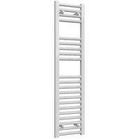 Bathroom Kingdom Diva White Straight Heated Towel Rail 1200x300