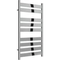 Bathroom Kingdom Carpi Chrome Designer Flat Panel Heated Towel Rail 950x500 in Silver
