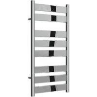 Bathroom Kingdom Carpi Chrome Designer Flat Panel Heated Towel Rail 800x400 in Silver