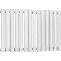 Bathroom Kingdom Neva White Single Oval Horizontal Radiator 550x826