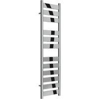 Bathroom Kingdom Carpi Chrome Designer Flat Panel Heated Towel Rail 1200x300 in Silver