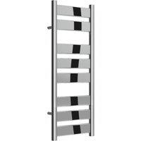 Bathroom Kingdom Carpi Chrome Designer Flat Panel Heated Towel Rail 800x300 in Silver