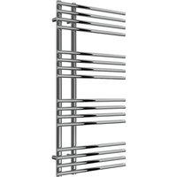 Bathroom Kingdom Elisa Chrome Designer Heated Towel Rail 1000x500 in Silver
