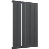 Bathroom Kingdom Flat Anthracite Single Flat Panel Horizontal Radiator 600x440 in Grey