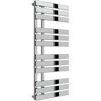 Bathroom Kingdom Sesia Chrome Designer Flat Panel Heated Towel Rail 1180x500 in Silver