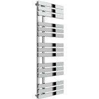 Bathroom Kingdom Sesia Chrome Designer Flat Panel Heated Towel Rail 1500x500 in Silver