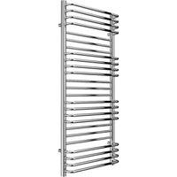 Bathroom Kingdom Marco Chrome Heated Towel Rail 1100x500 in Silver