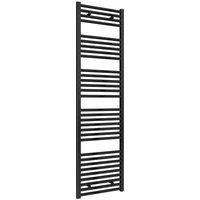 Bathroom Kingdom Diva Black Straight Heated Towel Rail 1800x500