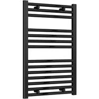 Bathroom Kingdom Diva Black Straight Heated Towel Rail 800x500