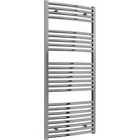 Bathroom Kingdom Diva Chrome Straight Heated Towel Rail 1400x600 in Silver