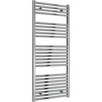Bathroom Kingdom Diva Chrome Straight Heated Towel Rail 1400x600 in Silver