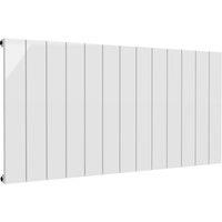 Bathroom Kingdom Casina White Single Flat Panel Horizontal Radiator 600x1230