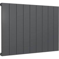 Bathroom Kingdom Casina Anthracite Single Flat Panel Horizontal Radiator 600x850 in Grey
