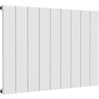 Bathroom Kingdom Casina White Single Flat Panel Horizontal Radiator 600x850