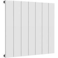 Bathroom Kingdom Casina White Single Flat Panel Horizontal Radiator 600x660