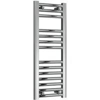 Bathroom Kingdom Diva Electric Chrome Straight Heated Towel Rail 800x300 in Silver