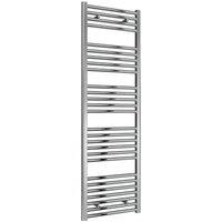 Bathroom Kingdom Diva Electric Chrome Straight Heated Towel Rail 1600x500 in Silver