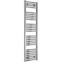 Bathroom Kingdom Diva Electric Chrome Straight Heated Towel Rail 1600x400 in Silver