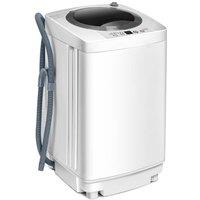 Costway Portable Washing Machine Full-Automatic Washer Washer & Spin Dryer in White