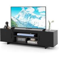 Costway TV Stand for TVs up to 70 Inches Entertainment Center w/Power Outlet in Black