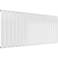 Bathroom Kingdom Flat White Single Flat Panel Horizontal Radiator 600x1402