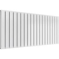 Bathroom Kingdom Flat White Double Flat Panel Horizontal Radiator 600x1402