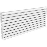 Bathroom Kingdom Nevah White Double Oval Radiator 590x1400