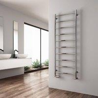 Bathroom Kingdom Savio Electric Stainless Steel Heated Towel Rails 800x500 in Silver