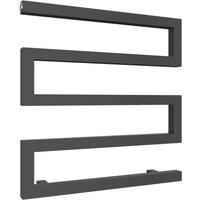 Bathroom Kingdom Serpe Anthracite Designer Heated Towel Rail 510x500 in Grey